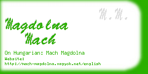 magdolna mach business card